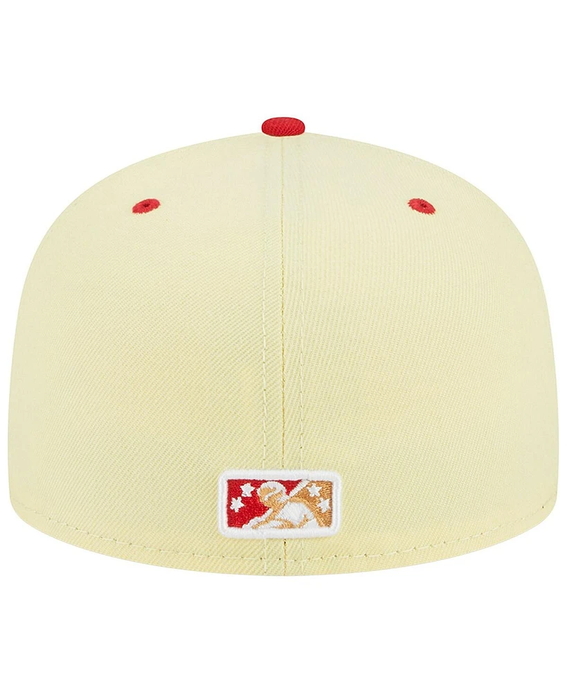 Men's New Era Yellow Augusta GreenJackets Theme Nights Pimento Cheese 59FIFTY Fitted Hat