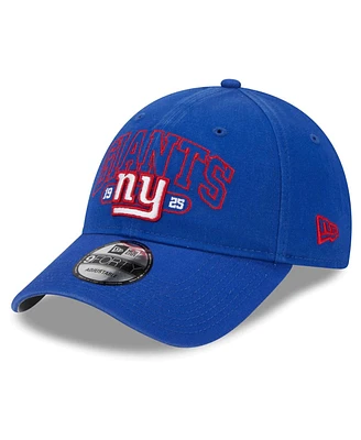 Men's New Era Royal New York Giants Outline 9FORTY Snapback Hat