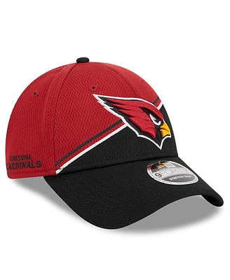 Men's New Era Cardinal, Black Arizona Cardinals 2023 Sideline 9FORTY Adjustable Hat