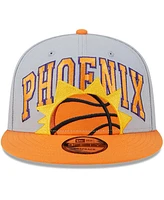 Men's New Era Gray, Orange Phoenix Suns Tip-Off Two-Tone 9FIFTY Snapback Hat