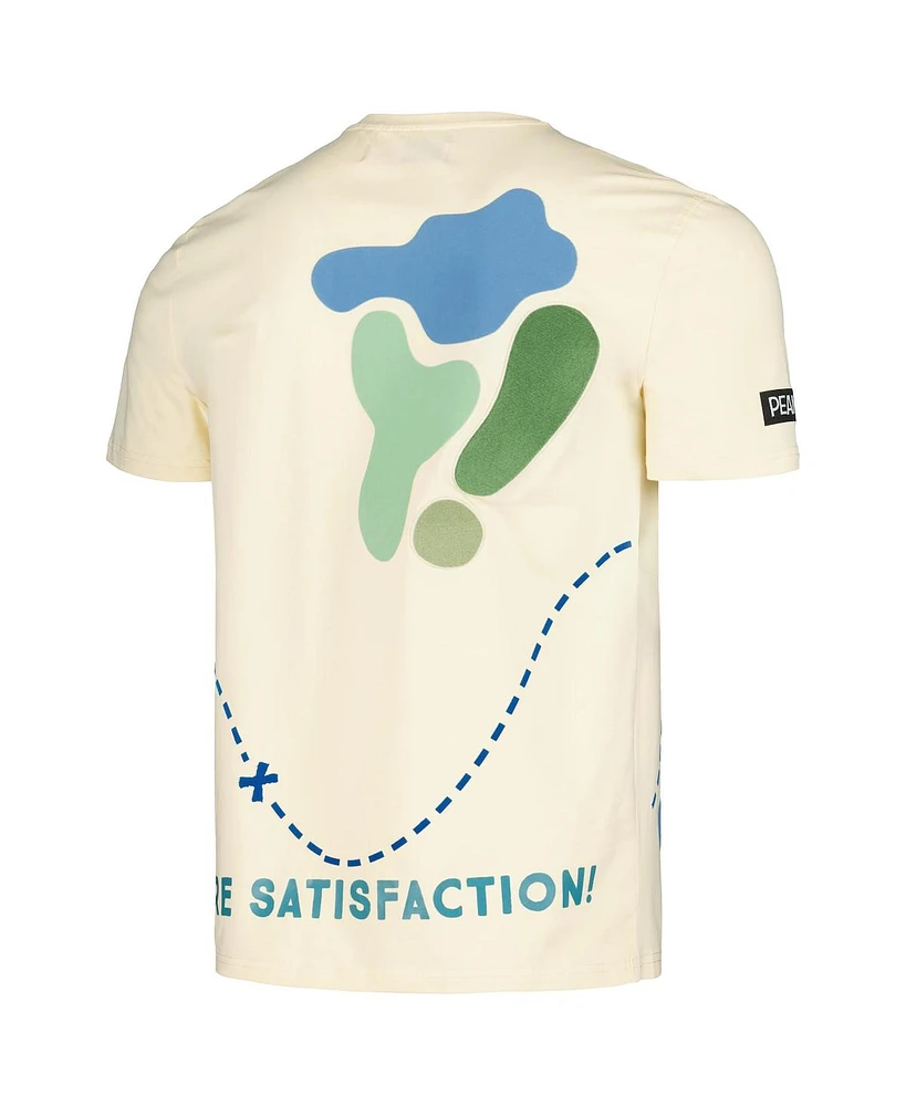 Men's and Women's Freeze Max Cream Peanuts Snoopy Map T-shirt