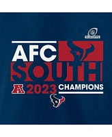 Men's Fanatics Navy Houston Texans 2023 Afc South Division Champions Conquer T-shirt