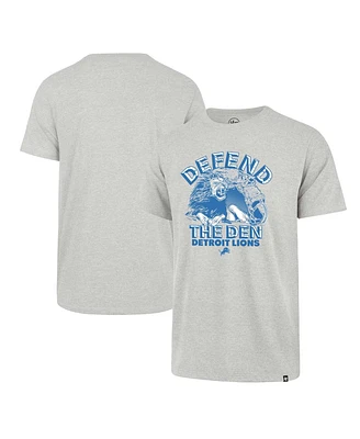 Men's '47 Brand Gray Distressed Detroit Lions Regional Franklin T-shirt