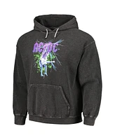 Men's Black Ac/Dc Lightning Washed Pullover Hoodie