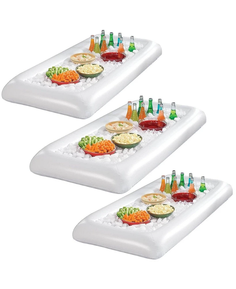 Sorbus White Inflatable Serving Bar With Drain Plug 3 pack