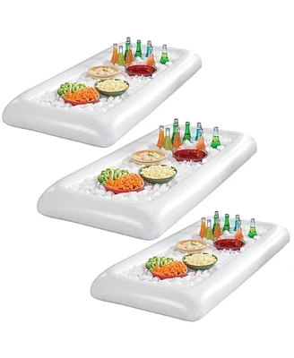 Sorbus White Inflatable Serving Bar With Drain Plug 3 pack