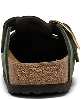 Birkenstock Women's Boston Big Buckle Nubuck Leather Clogs from Finish Line