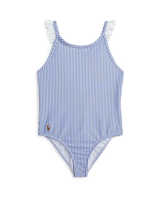 Polo Ralph Lauren Toddler and Little Girls Seersucker-Print One-Piece Swimsuit