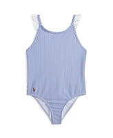 Polo Ralph Lauren Toddler and Little Girls Seersucker-Print One-Piece Swimsuit