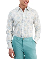 Club Room Men's Folara Paisley-Print Refined Cotton Shirt, Created for Macy's