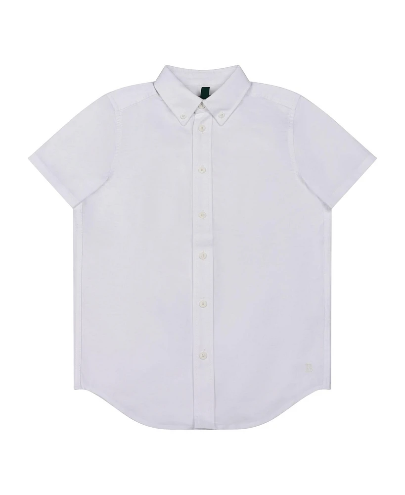 B by Brooks Brothers Big Boys Woven Short Sleeve Oxford Shirt
