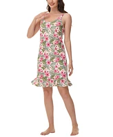 Ink+Ivy Women's Printed Ruffle Nightgown