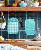 KitchenAid Gingham Pot Holder 2-Pack Set, 7" x 10"