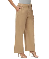 Frye Women's Buckle-Back Pleated High-Rise Pants