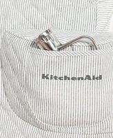 KitchenAid Fitted Tilt-Head Ticking Stripe Stand Mixer Cover with Storage Pocket Quilted, 14.37" x 18" 10"