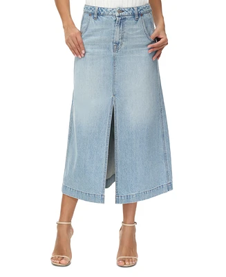 Frye Women's Front-Slit Seamed Denim Skirt