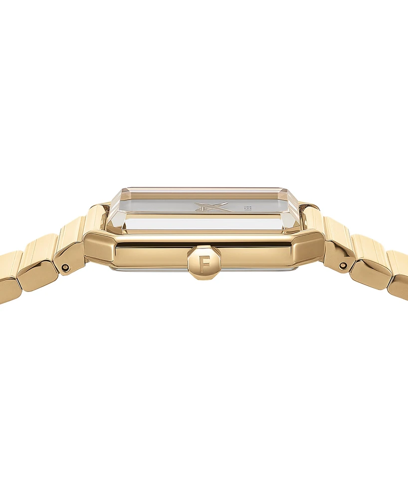 Salvatore Ferragamo Women's Swiss Gold Ion Plated Stainless Steel Bracelet Watch 27x34mm