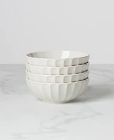 Lenox French Perle Scallop Bowls, Set of 4