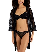 I.n.c. International Concepts Women's Embellished Lace Robe, Created for Macy's