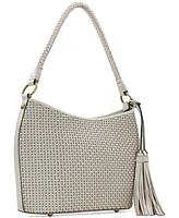 Patricia Nash Castelli Small Woven Leather Hobo Bag