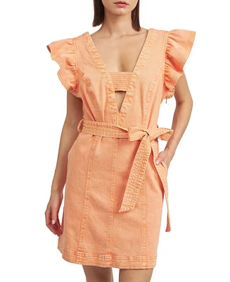 En Saison Women's Isobel Colored Denim Mini Dress