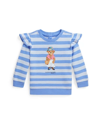 Polo Ralph Lauren Baby Girls Bear French Terry Long Sleeve Sweatshirt