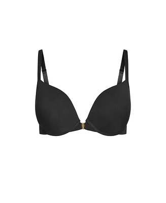 City Chic Plus Smooth & Front Close Cotton Push Up Bra