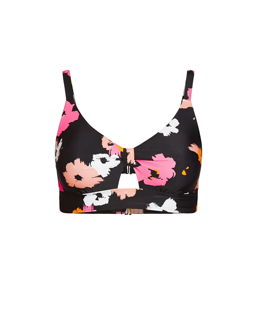 Plus Izzy Print Bikini Top