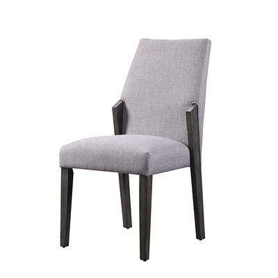Bernice Side Chair (Set-2), Fabric & Gray Oak (2Pc)