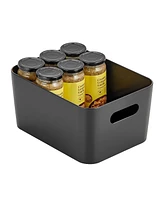 mDesign Metal Kitchen Storage Container Bin