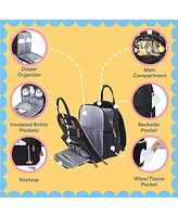 iniuniu Diaper Bag Backpack, Unisex Baby Bags for Boys Girls, Waterproof Travel