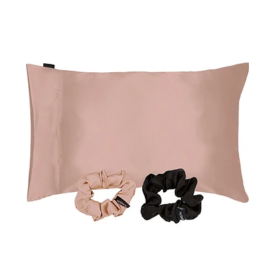 Night Satin Pillowcase & Scrunchies 3 Piece Set