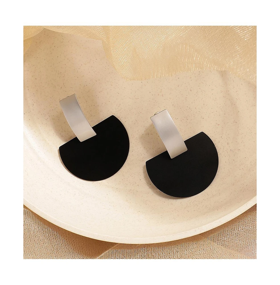 Sohi Women's Block Drop Earrings