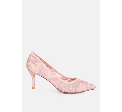 Reunion Lace Mid Heel Pumps