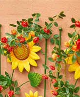 Glitzhome 48" H Metal Sunflowers Garden Trellis, Garden Stakes