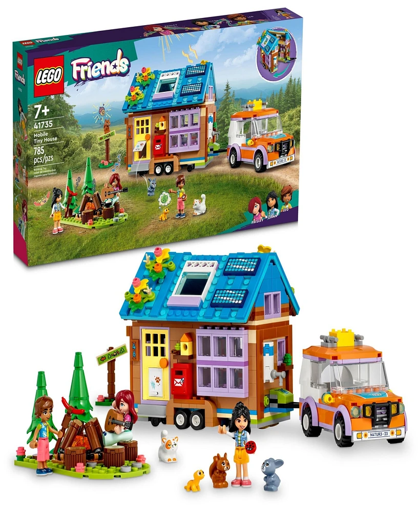 Lego Friends Mobile Tiny House 41735 Building Toy Set with Leo, Liann, Paisley and Pets Figures