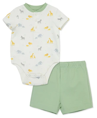 Little Me Baby Boys Bodysuit Shorts Set