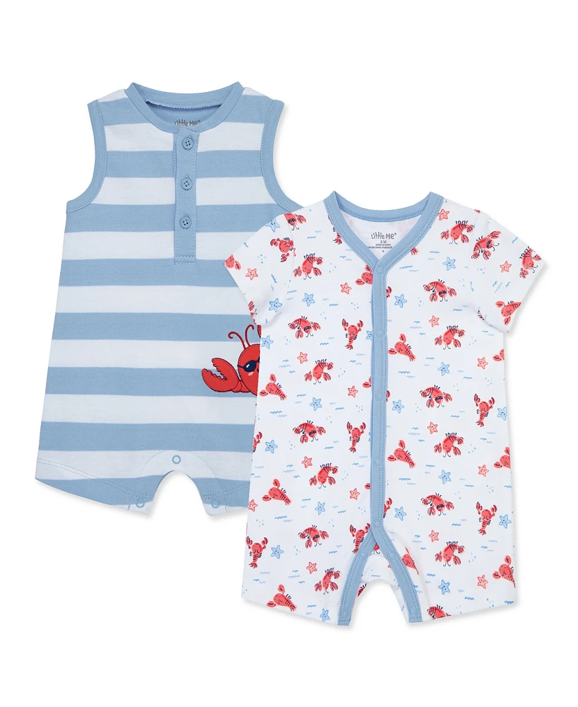 Little Me Baby Boys Lobster 2 Pack Rompers