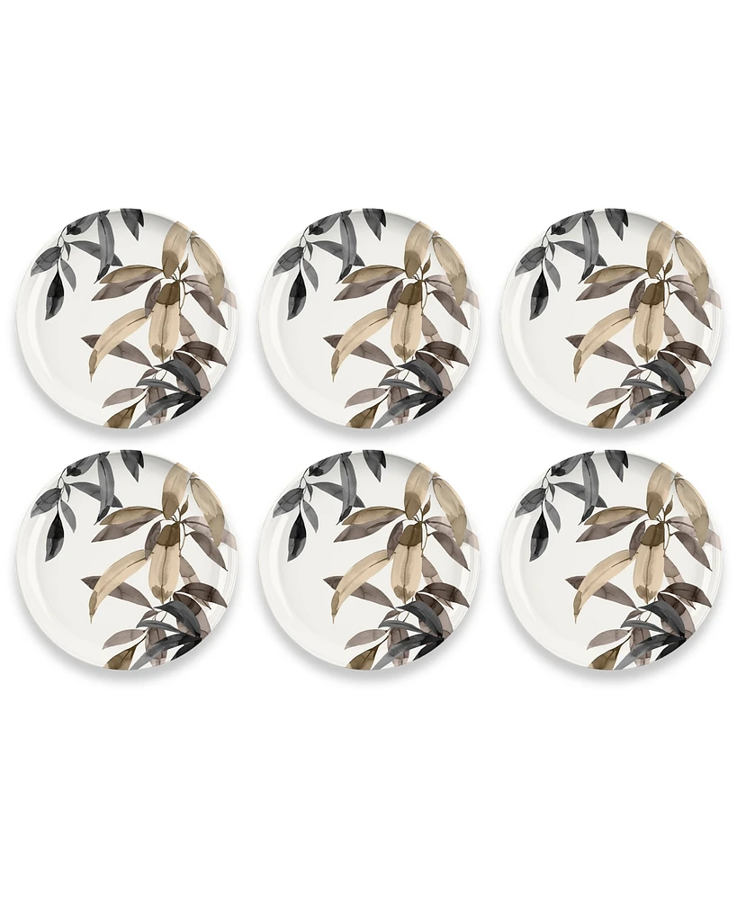 TarHong Bali Leaves Dinner Plates Merge, Set of 6