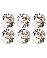 TarHong Bali Leaves Dinner Plates Merge, Set of 6