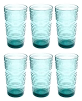 TarHong Beaded Jumbo Cobalt Glasses, Set of 6