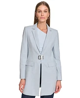 Dkny Women's Logo-Closure Long Blazer