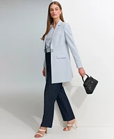 Dkny Women's Logo-Closure Long Blazer