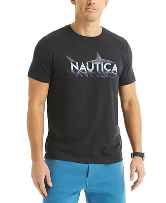 Nautica Men's Shark Week X Nautica Crewneck Graphic T-Shirt