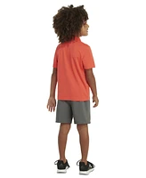 adidas Toddler & Little Boys 2-Pc. Logo-Print Mesh Polo Shirt Shorts Set