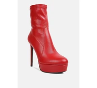 Rossetti stretch pu high heel boots