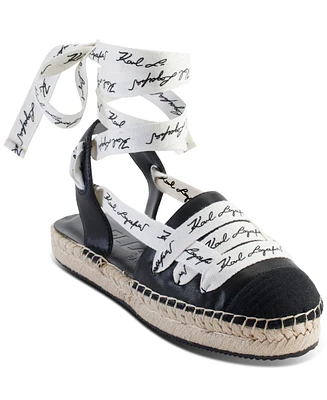 Karl Lagerfeld Paris Mariko Lace-Up Espadrille Flats