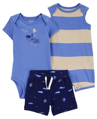 Carter's Baby Boys Bodysuit, Shorts, and Romper