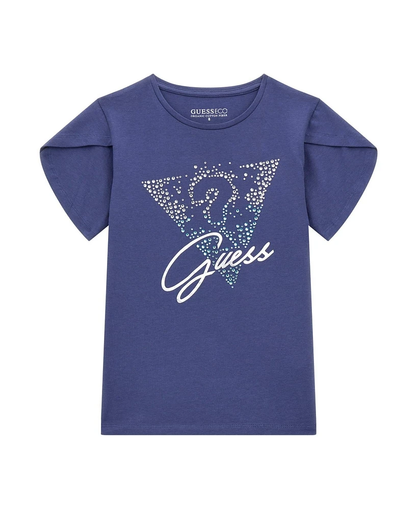 Guess Big Girls Bling Logo Short Sleeve T-shirt