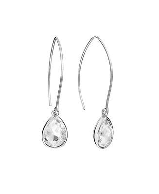 Macy's Crystal Wire Drop Earrings (24/25 ct. t.w.) Fine Silver Plated Brass or 14K Gold Over